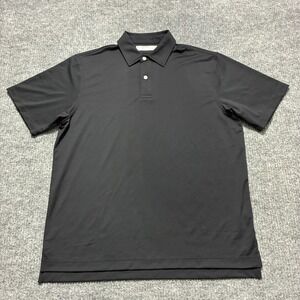 Carnoustie Performance Golf Polo Shirt Mens Size L Black Stretch Short Sleeve‎